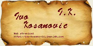 Ivo Kosanović vizit kartica